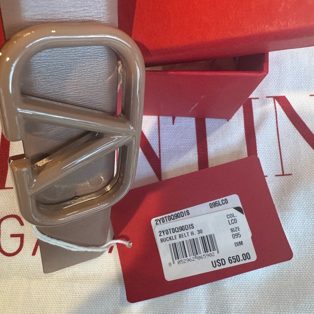 Valentino Garavani Belt Tan 95cm 1.25 inch